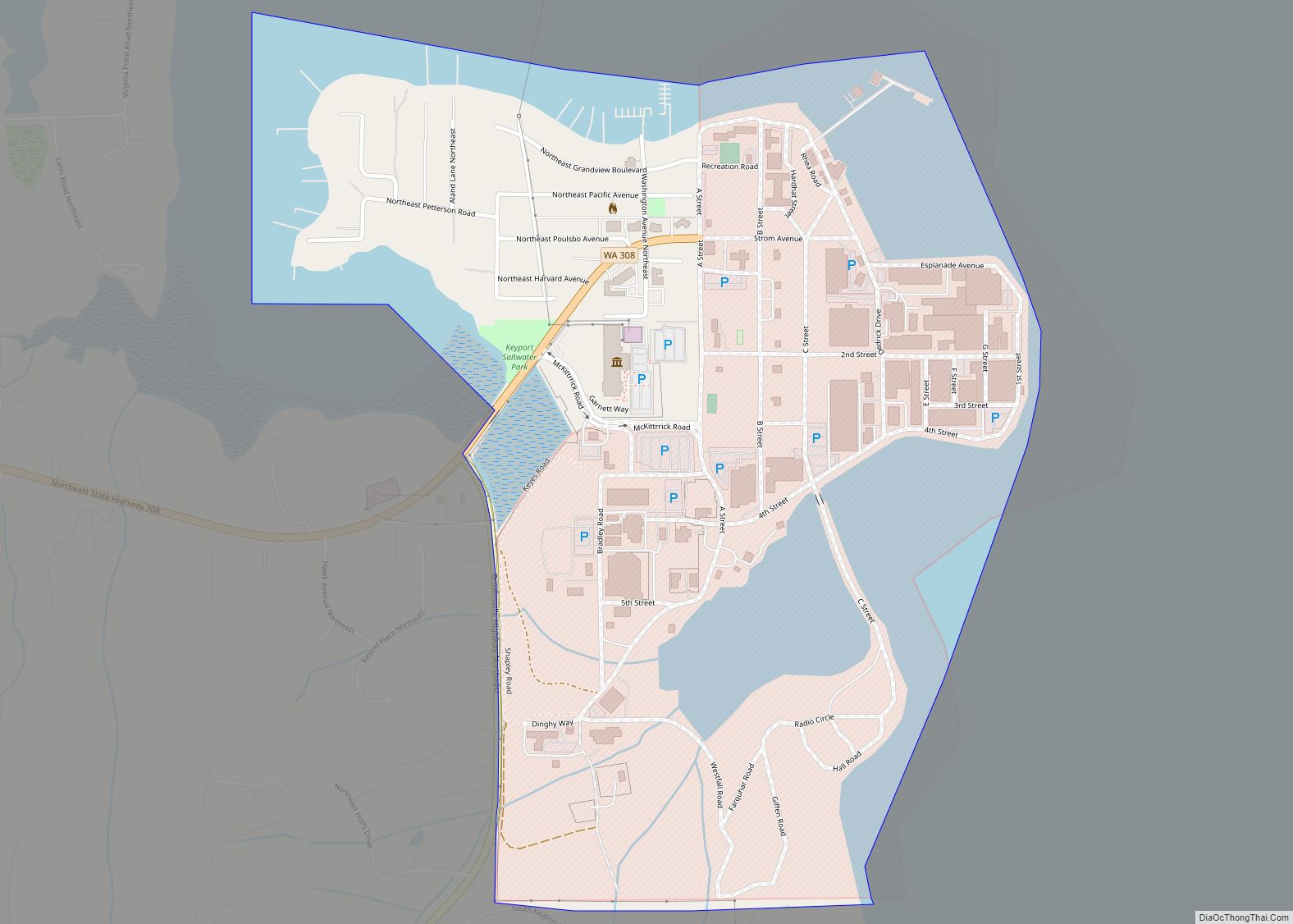 Map of Keyport CDP, Washington