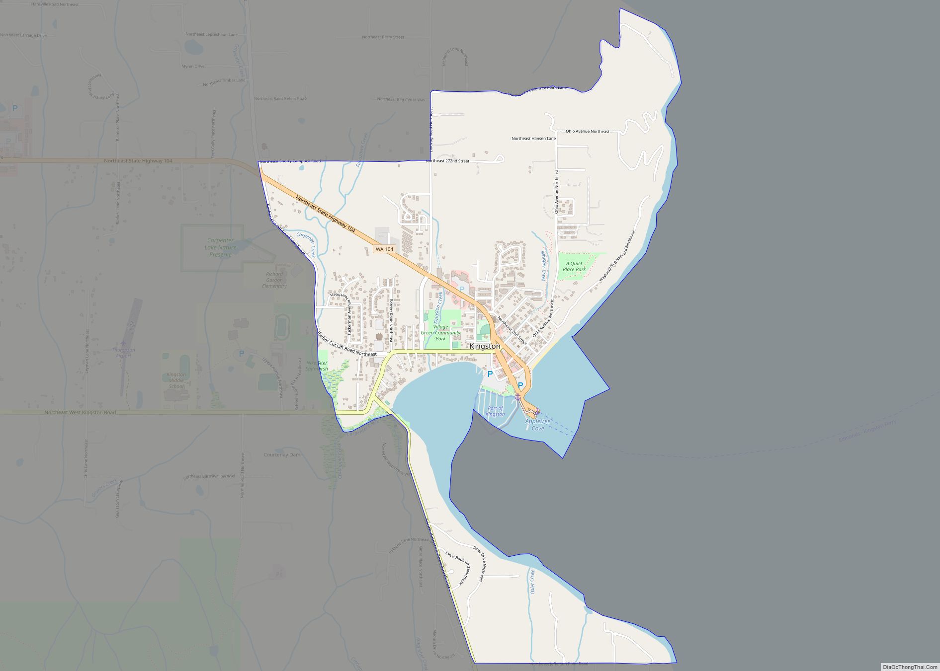 Map of Kingston CDP, Washington