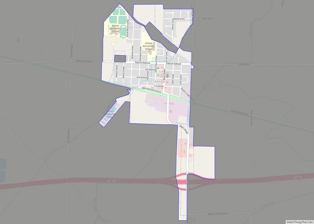 Map of Kittitas city