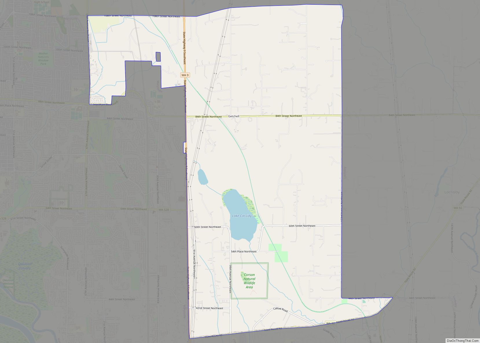 Map of Lake Cassidy CDP