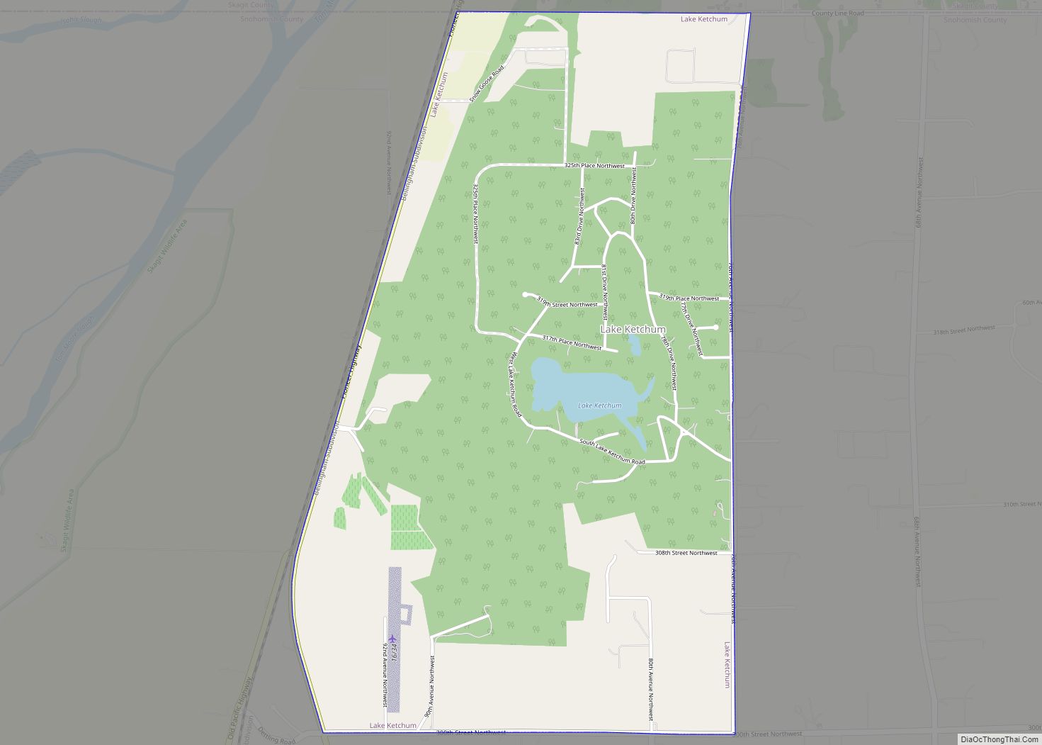 Map of Lake Ketchum CDP