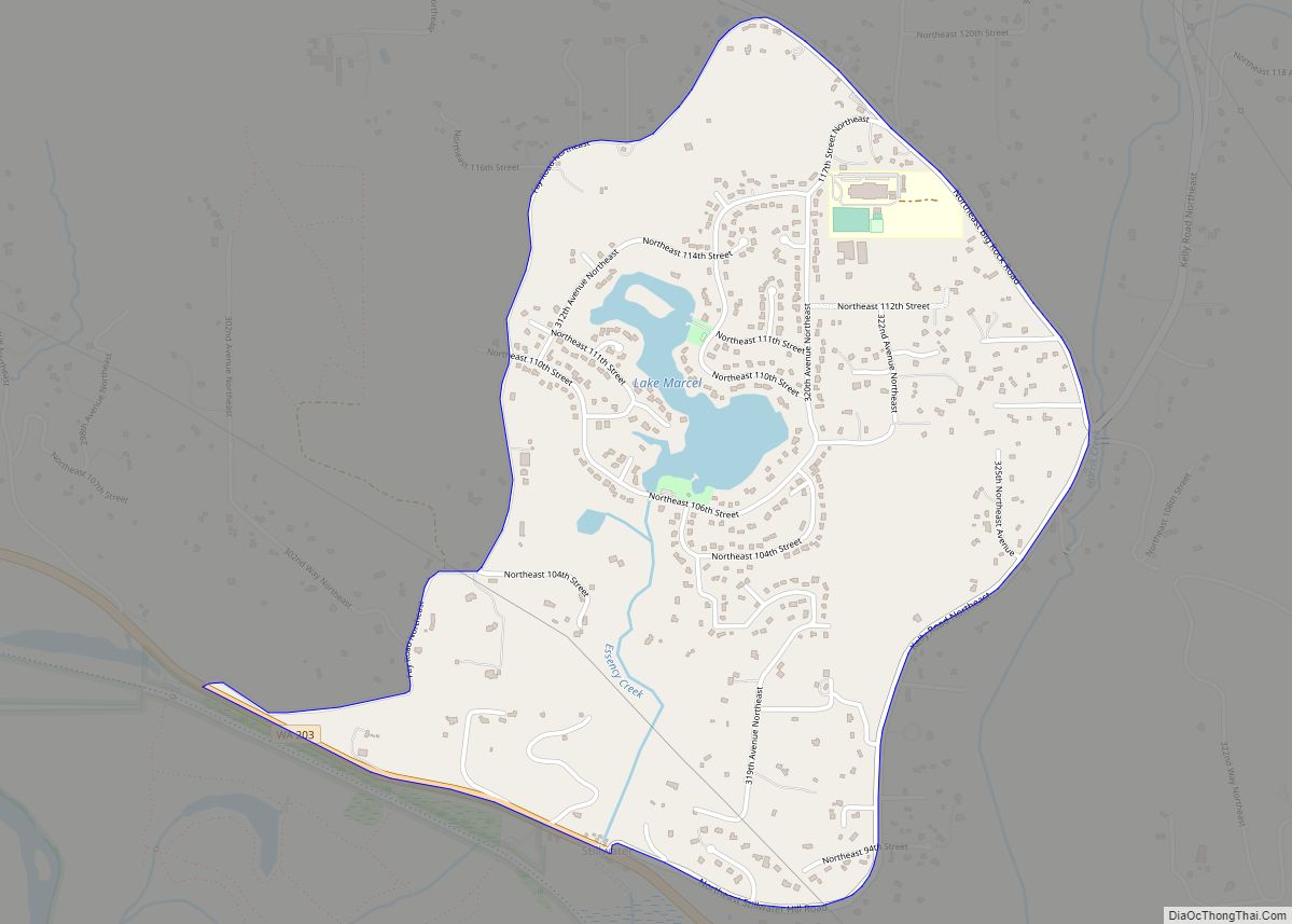 Map of Lake Marcel-Stillwater CDP