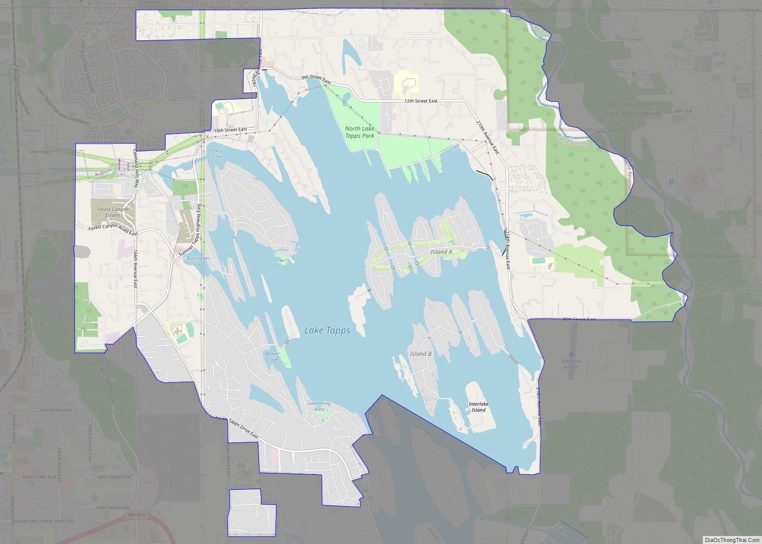 Map of Lake Tapps CDP