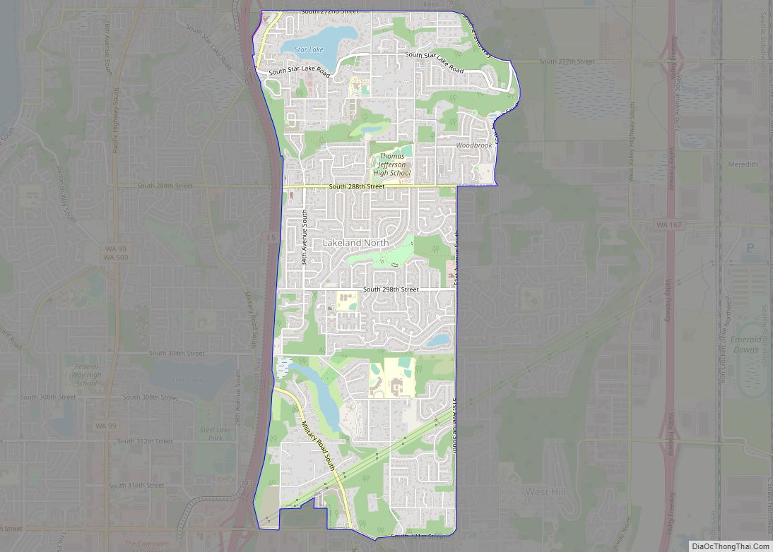 Map of Lakeland North CDP