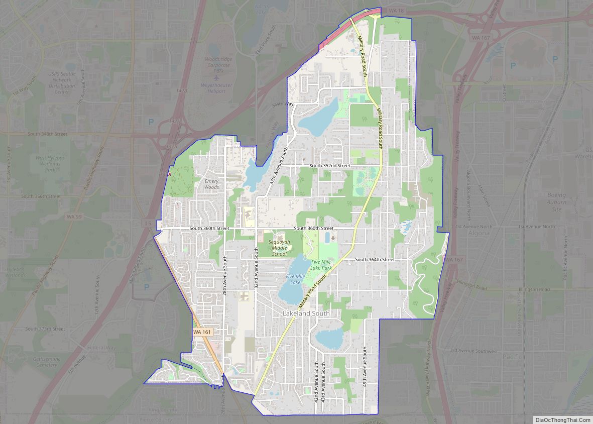 Map of Lakeland South CDP
