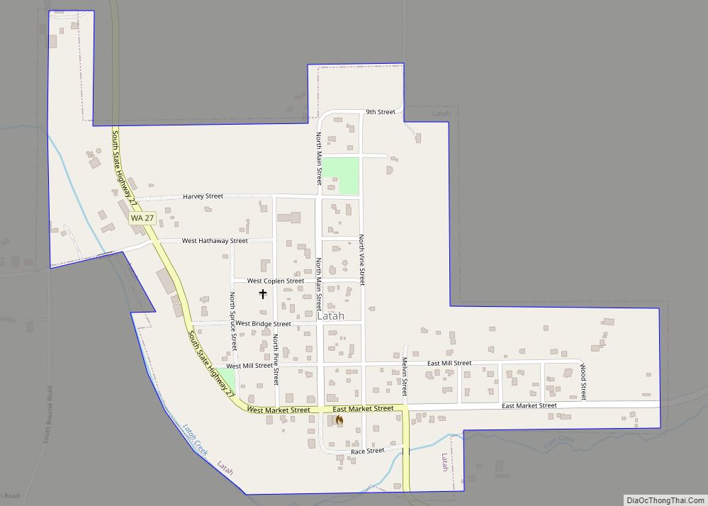 Map of Latah town