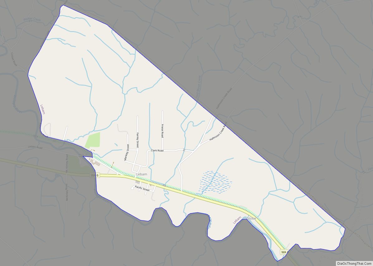 Map of Lebam CDP
