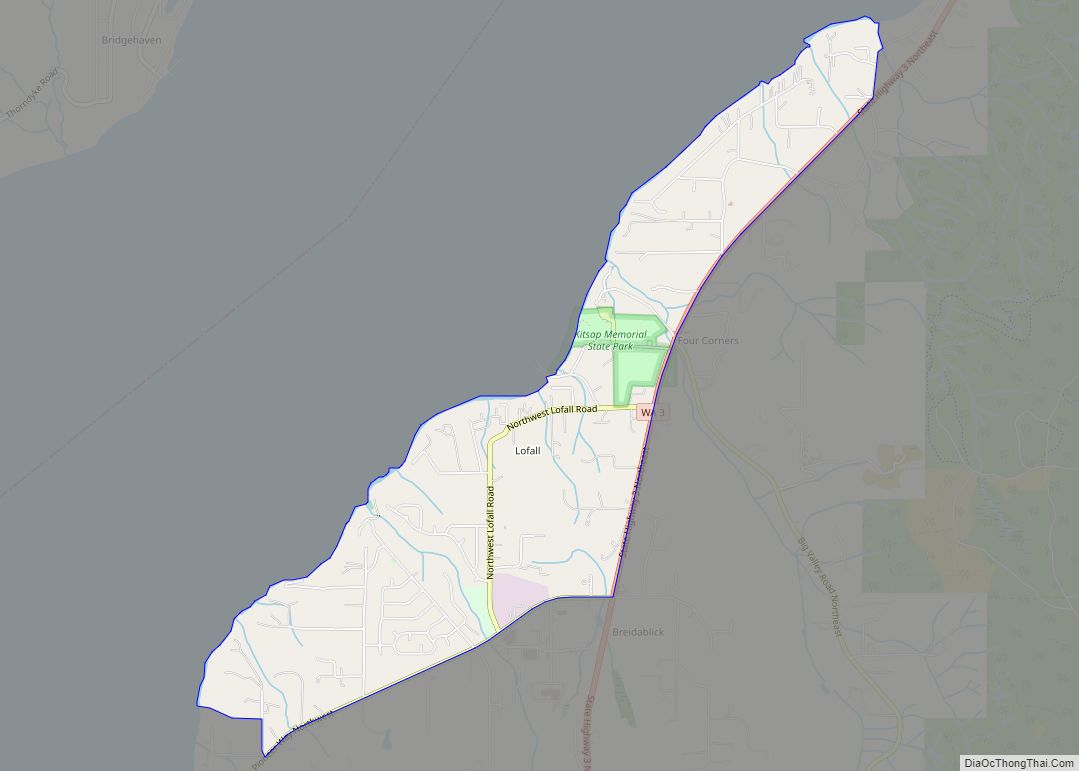 Map of Lofall CDP