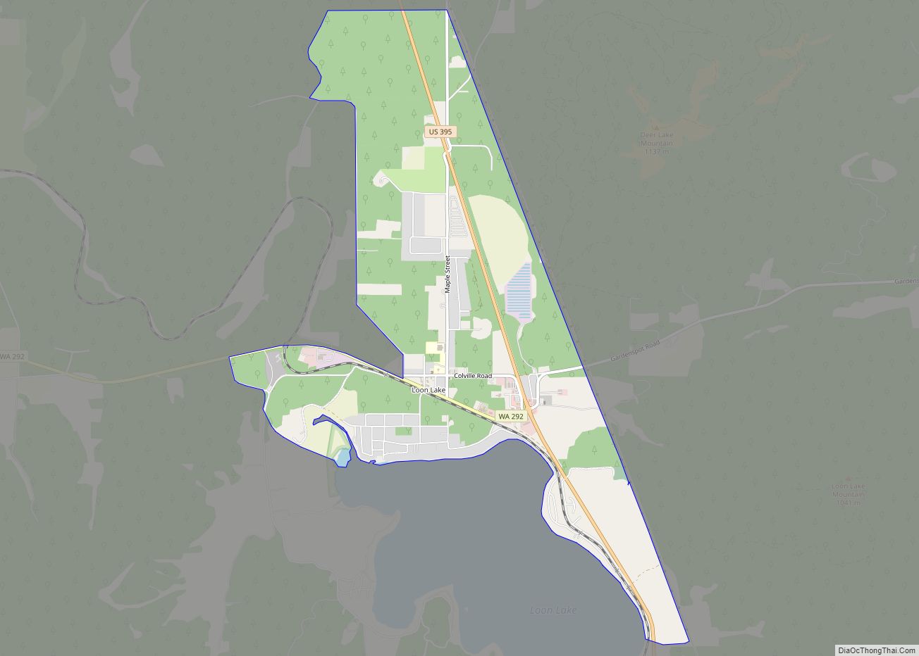 Map of Loon Lake CDP