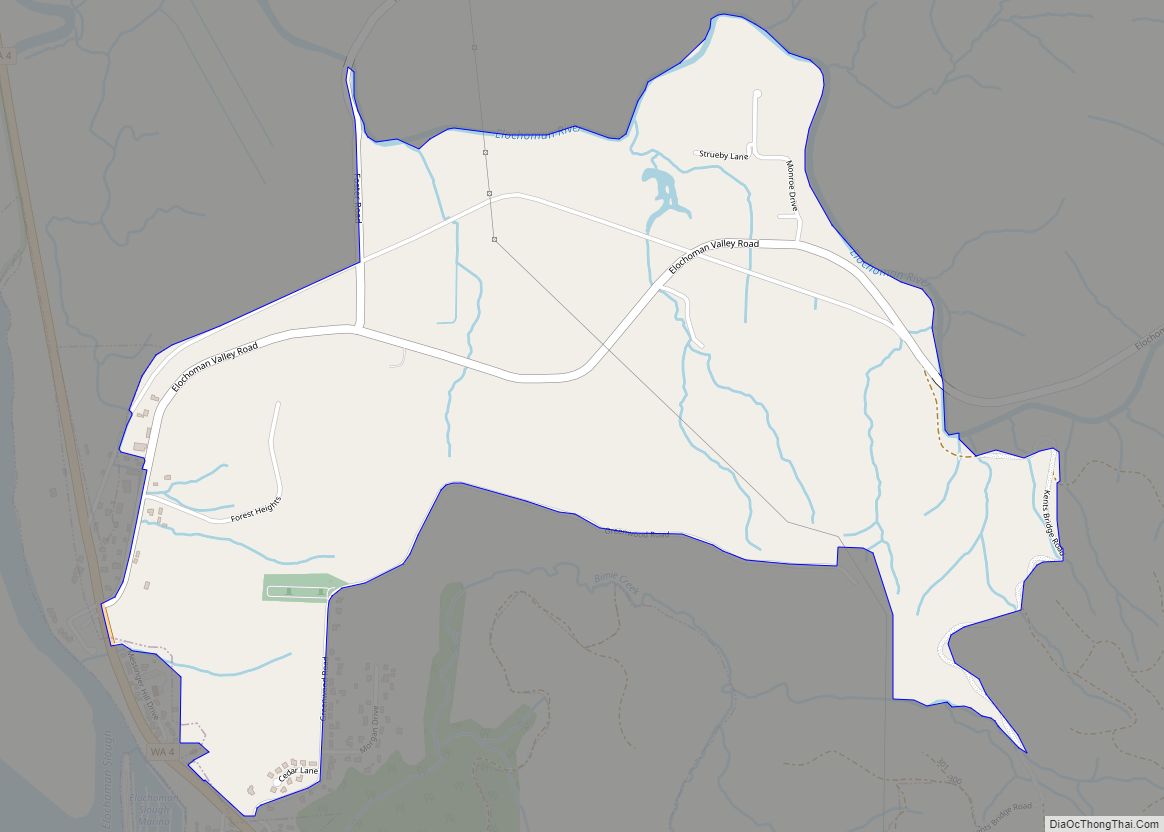 Map of Lower Elochoman CDP