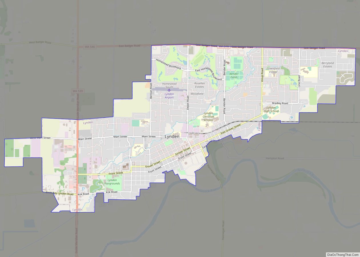 Map of Lynden city