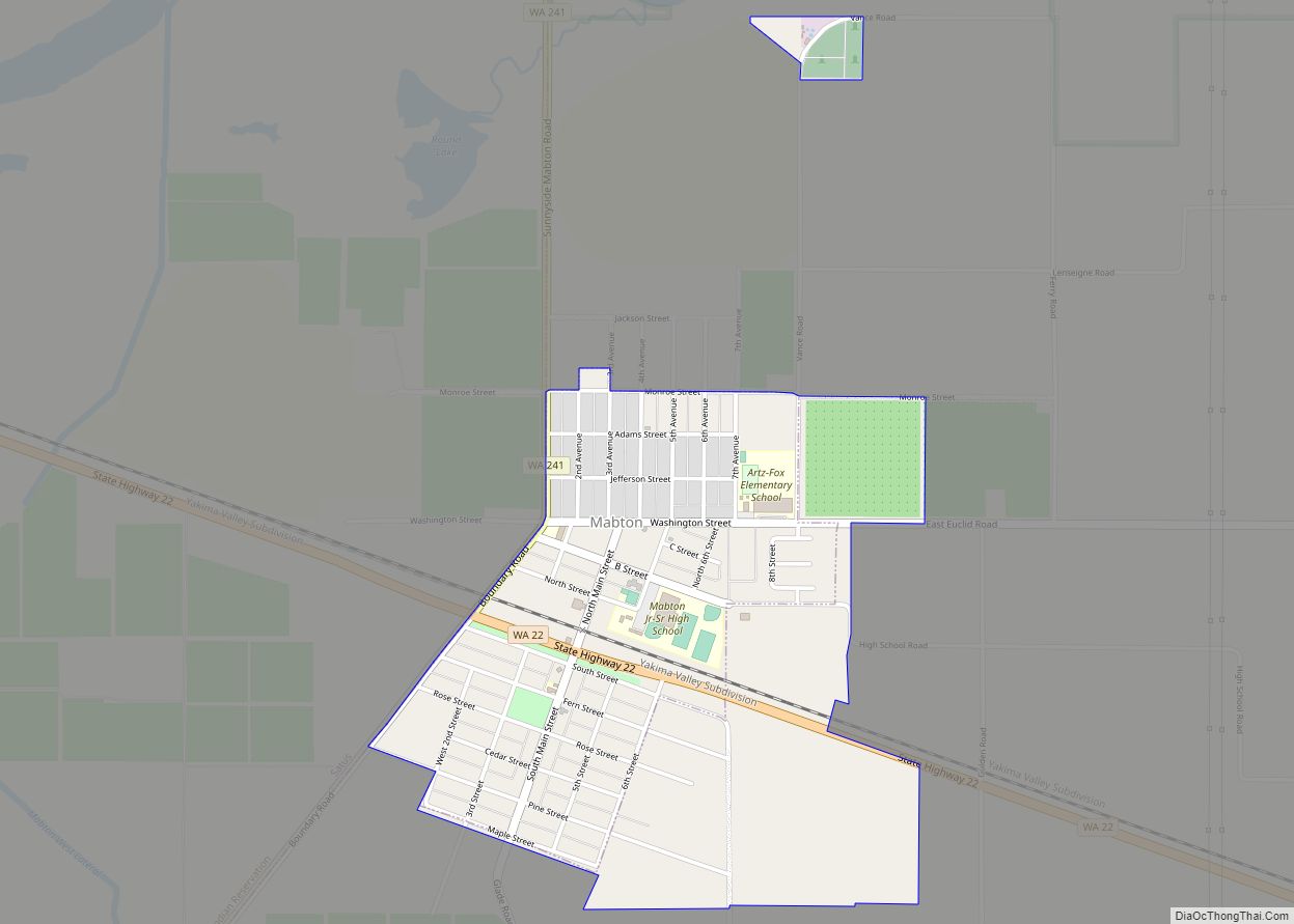 Map of Mabton city