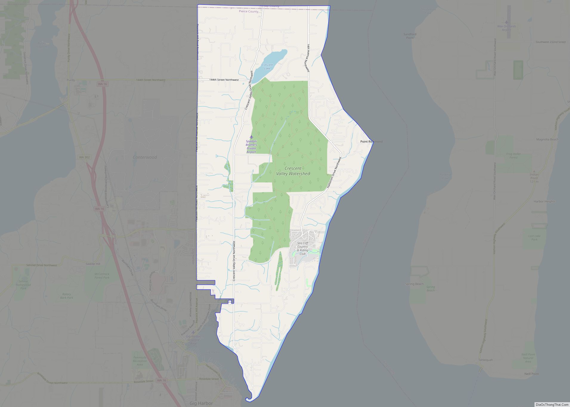 Map of Maplewood CDP, Washington