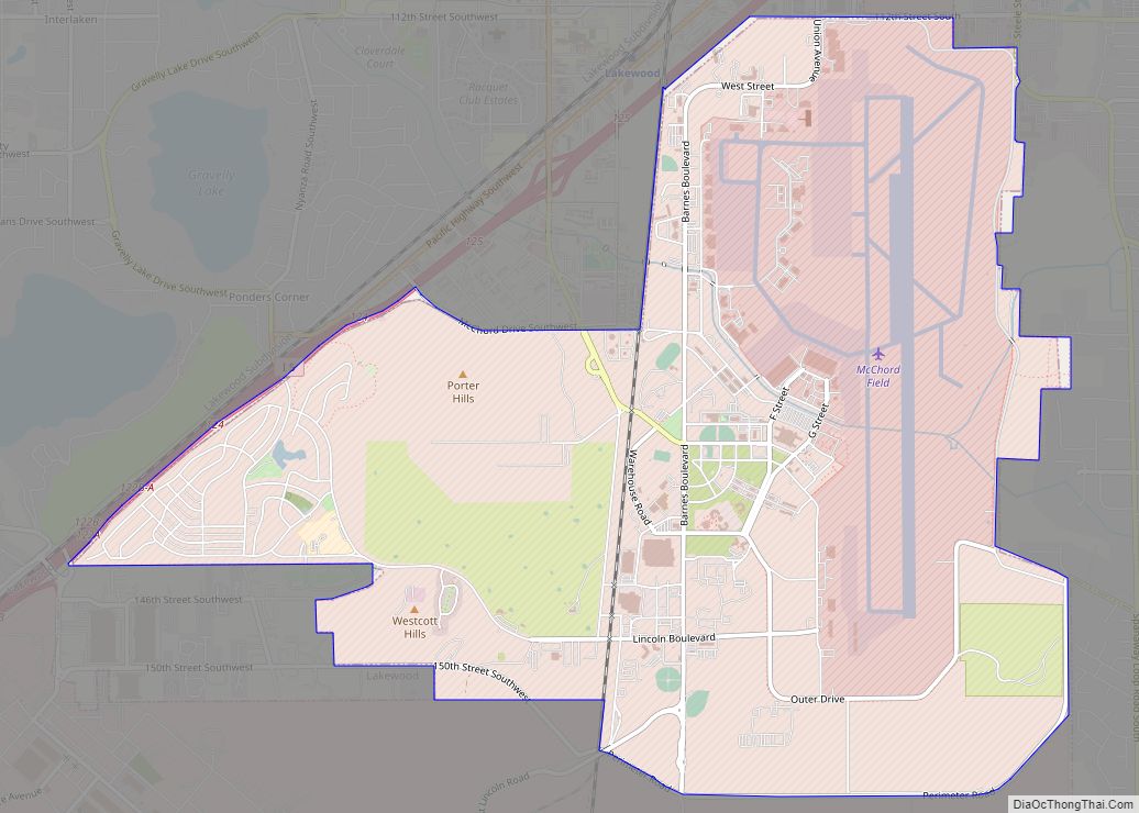 Map of McChord AFB CDP