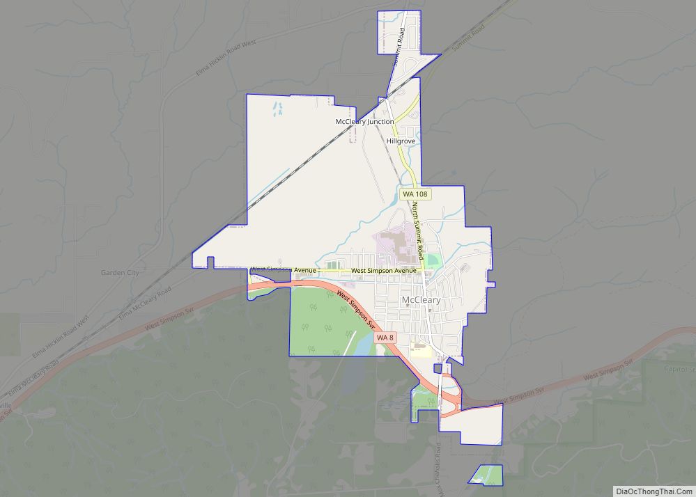 Map of McCleary city