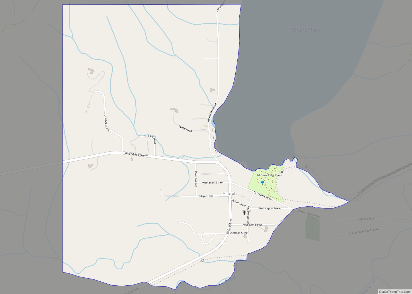 Map of Mineral CDP, Washington