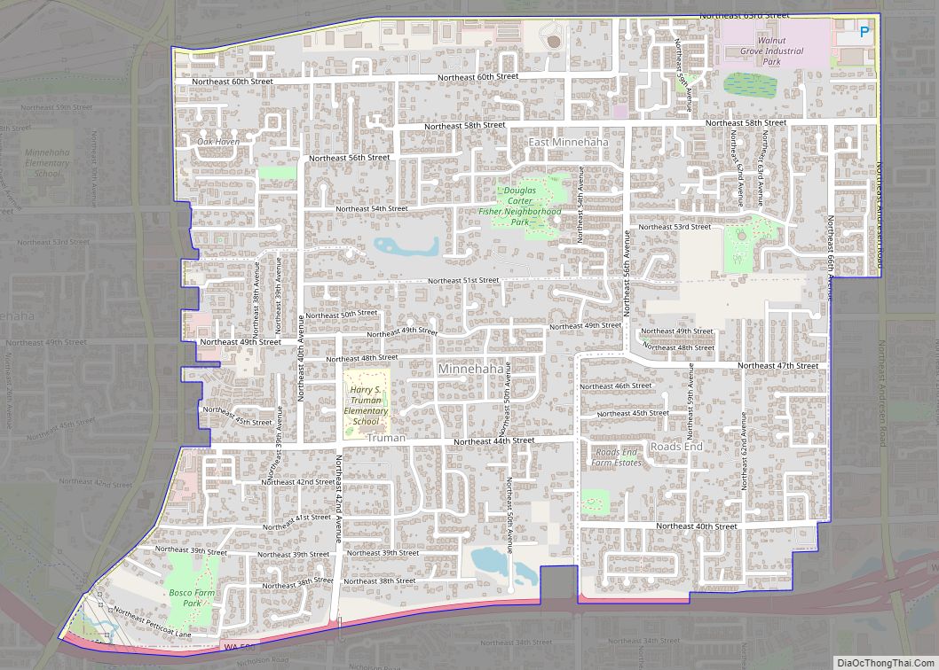 Map of Minnehaha CDP