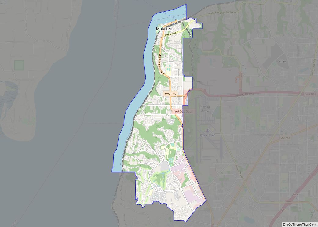 Map of Mukilteo city