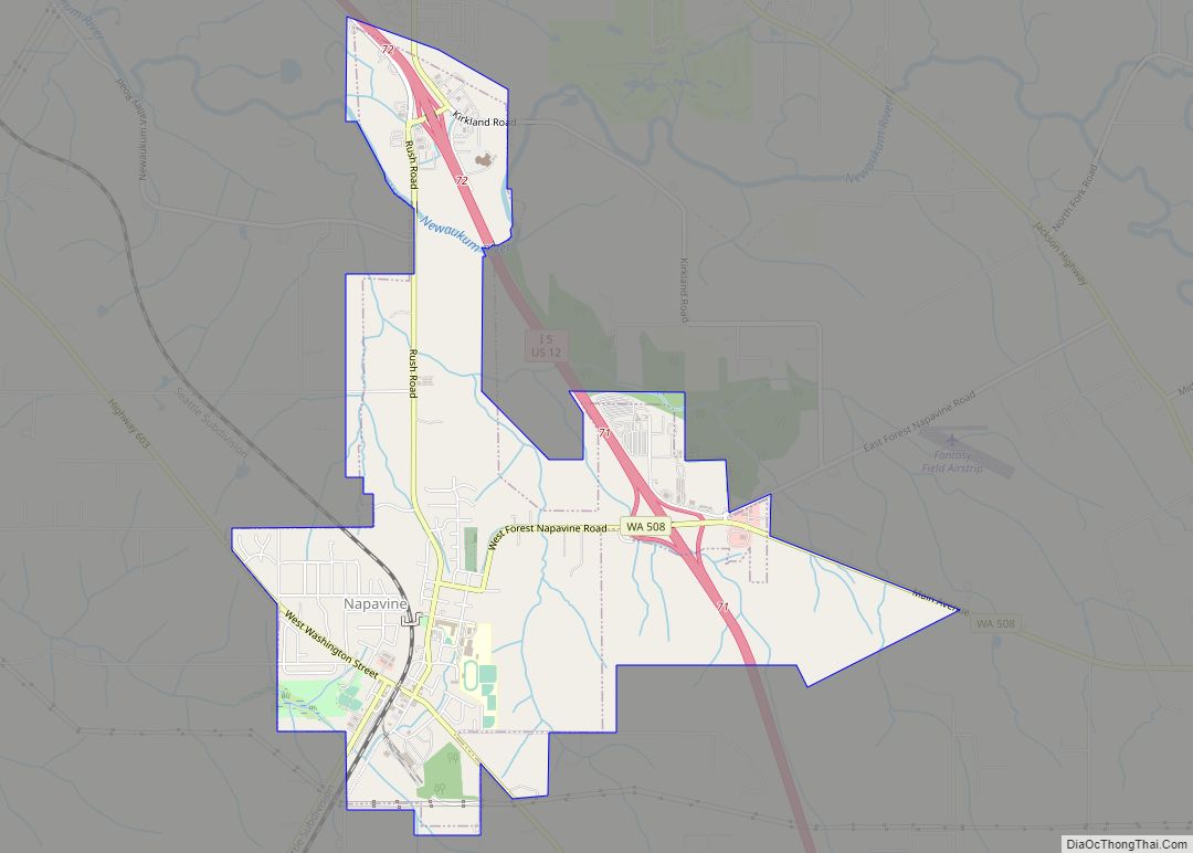 Map of Napavine city