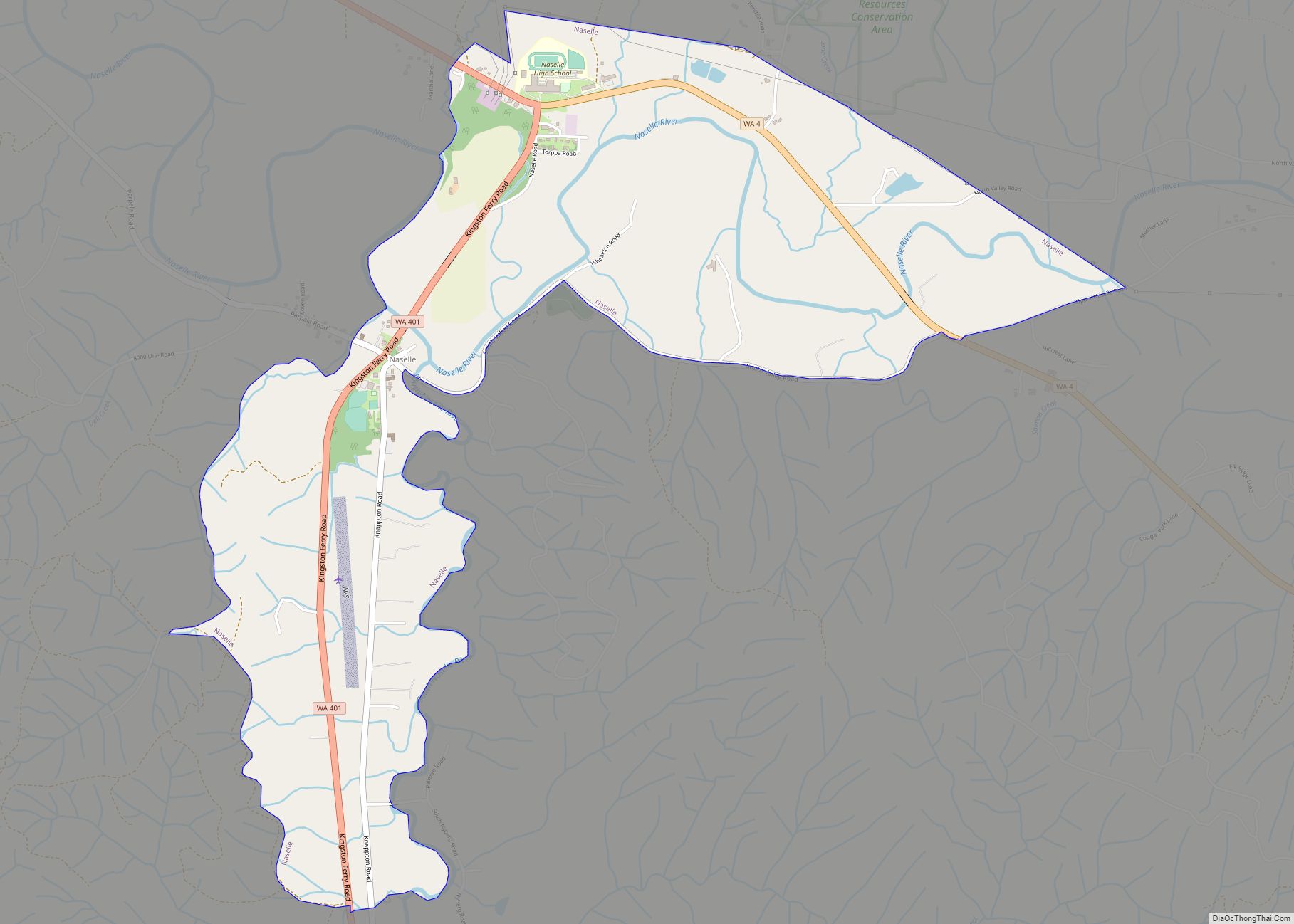 Map of Naselle CDP