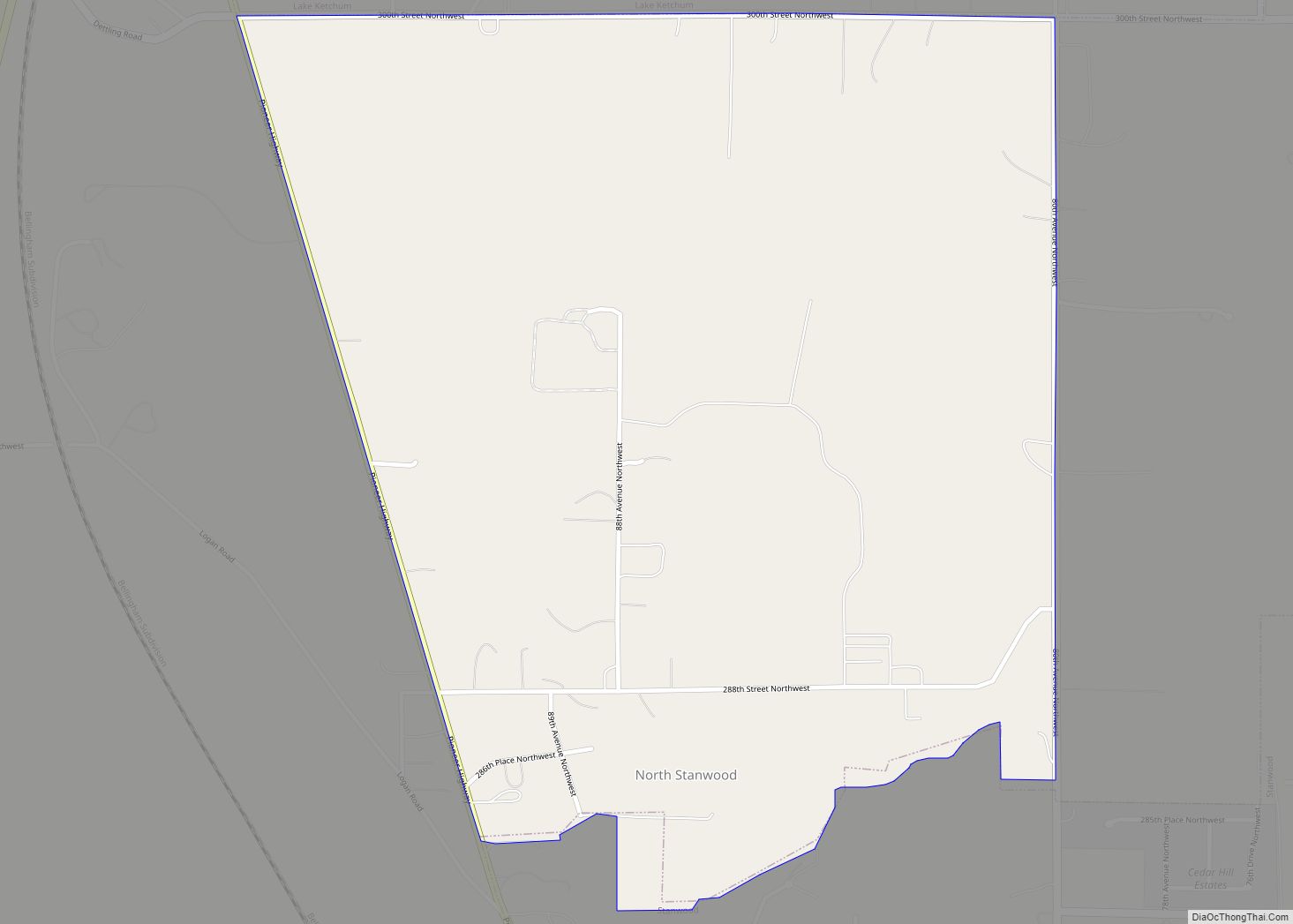 Map of Northwest Stanwood CDP