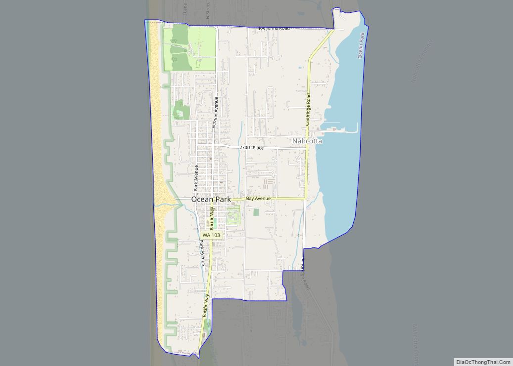Map of Ocean Park CDP
