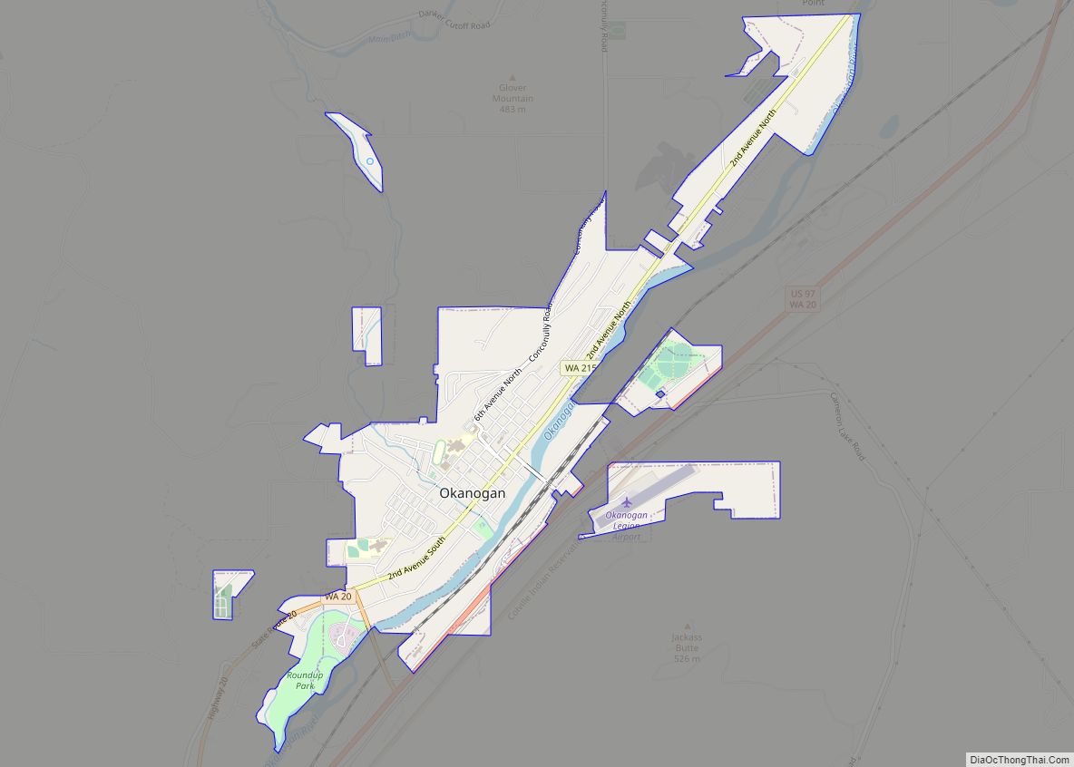 Map of Okanogan city