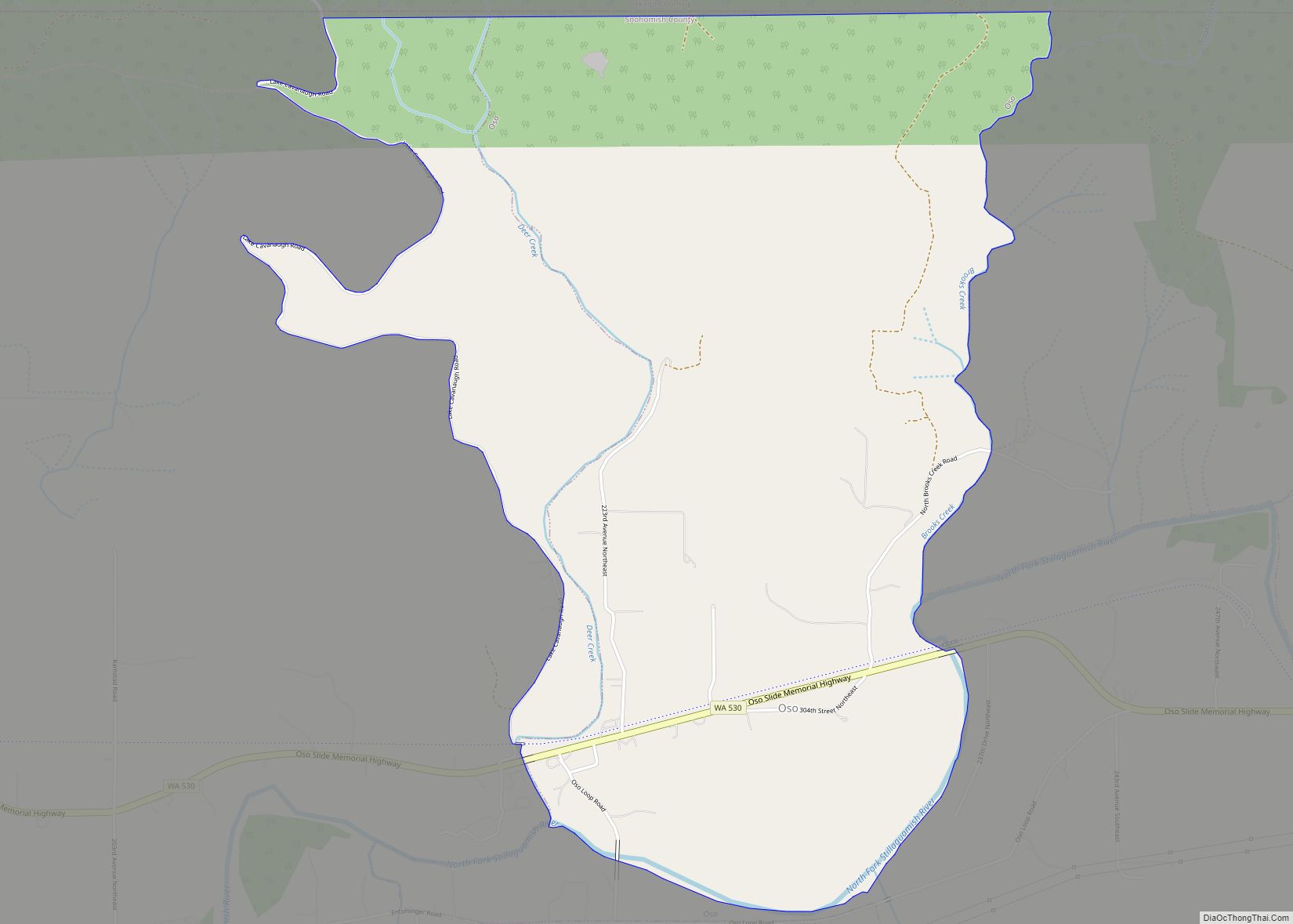 Map of Oso CDP