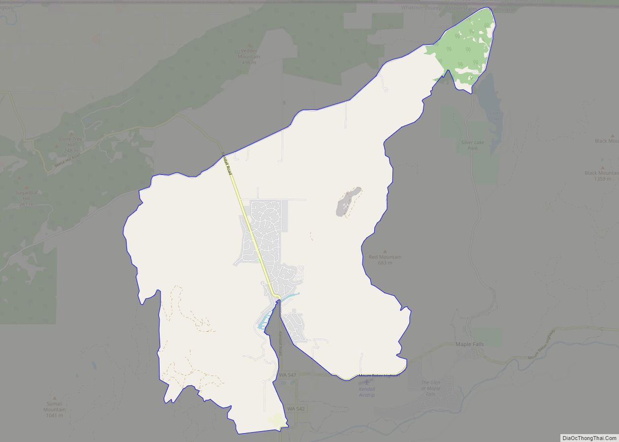 Map of Peaceful Valley CDP
