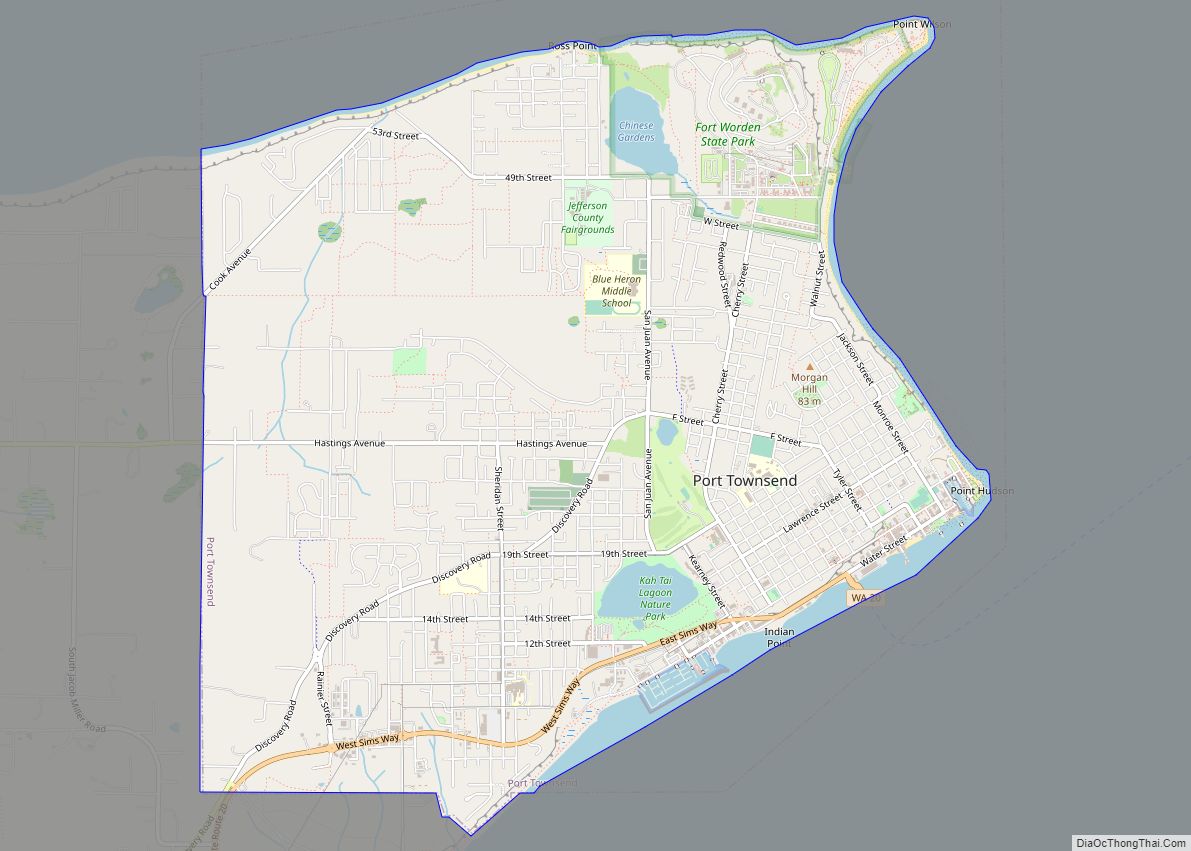 Map of Port Townsend city