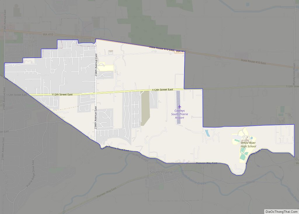 Map of Prairie Heights CDP