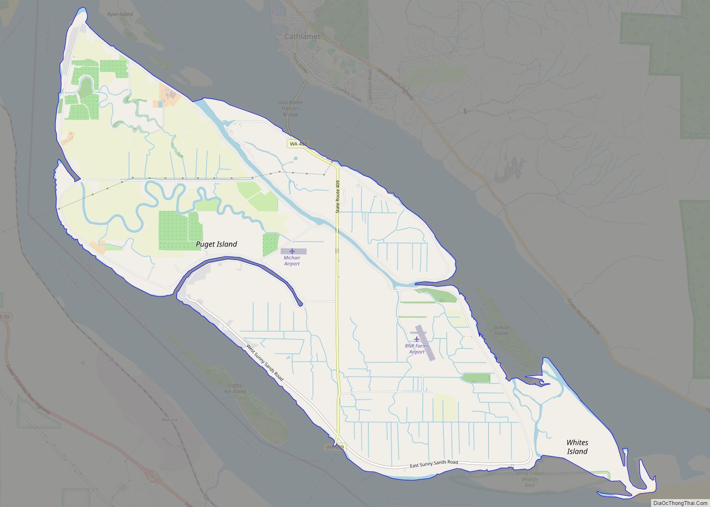 Map of Puget Island CDP