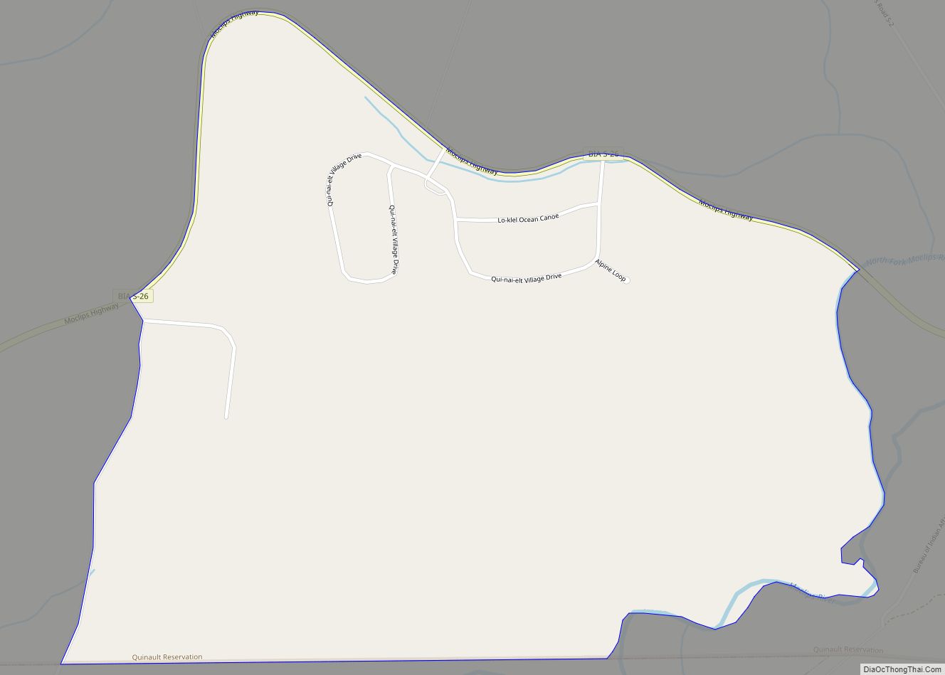 Map of Qui-nai-elt Village CDP