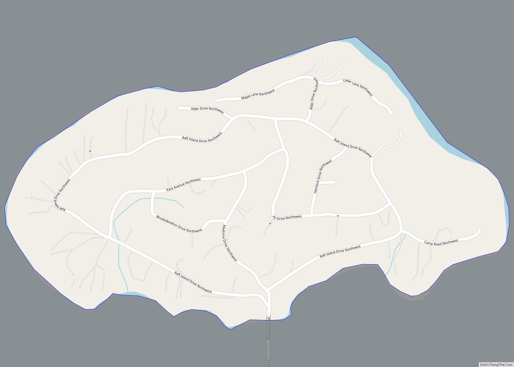 Map of Raft Island CDP
