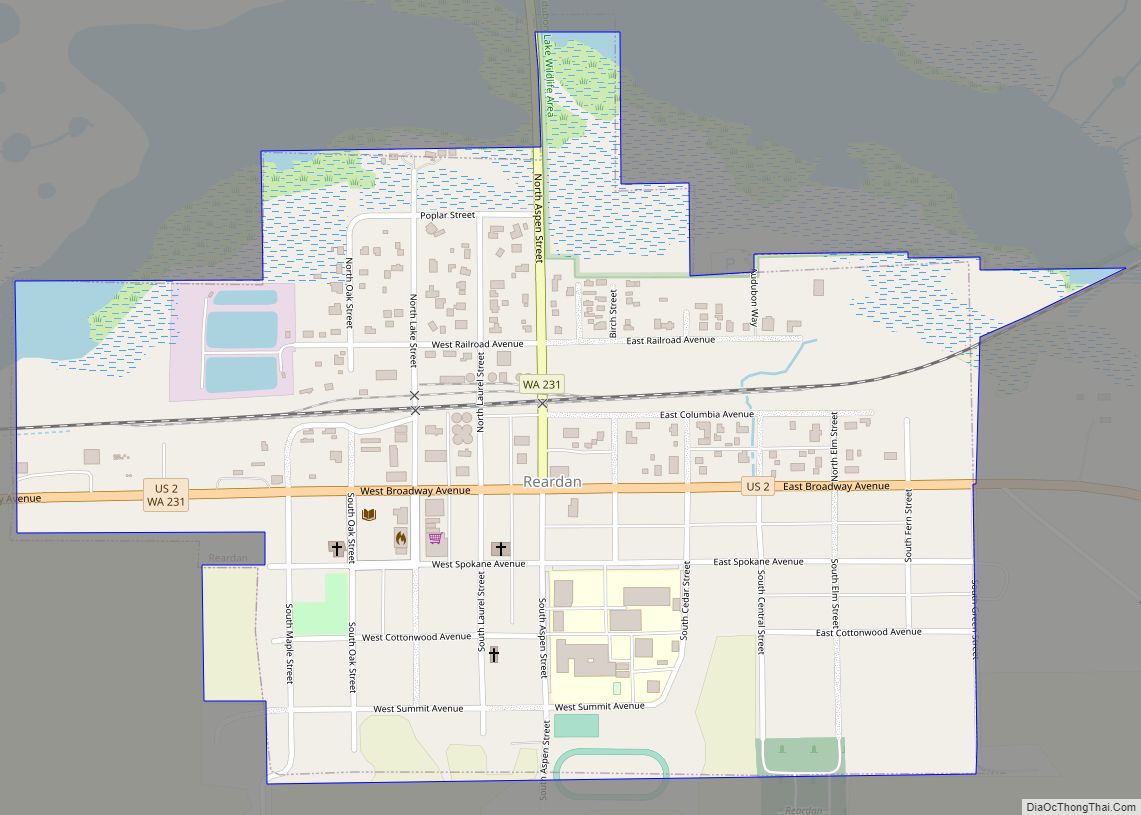 Map of Reardan town