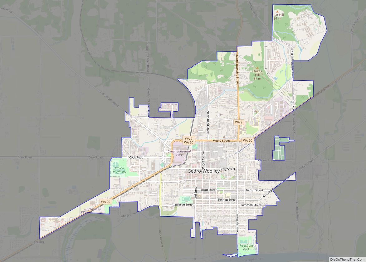 Map of Sedro-Woolley city