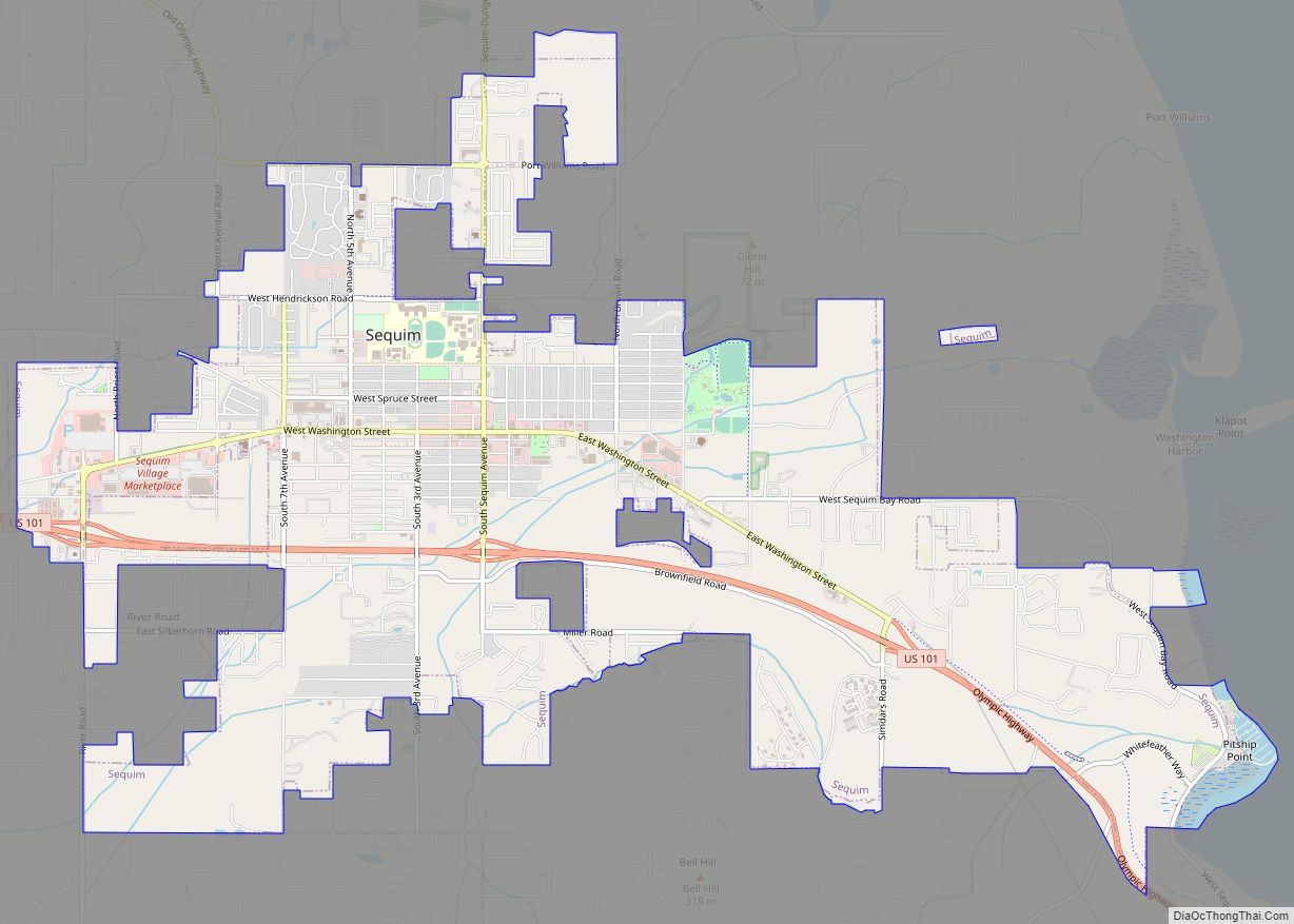 Map of Sequim city