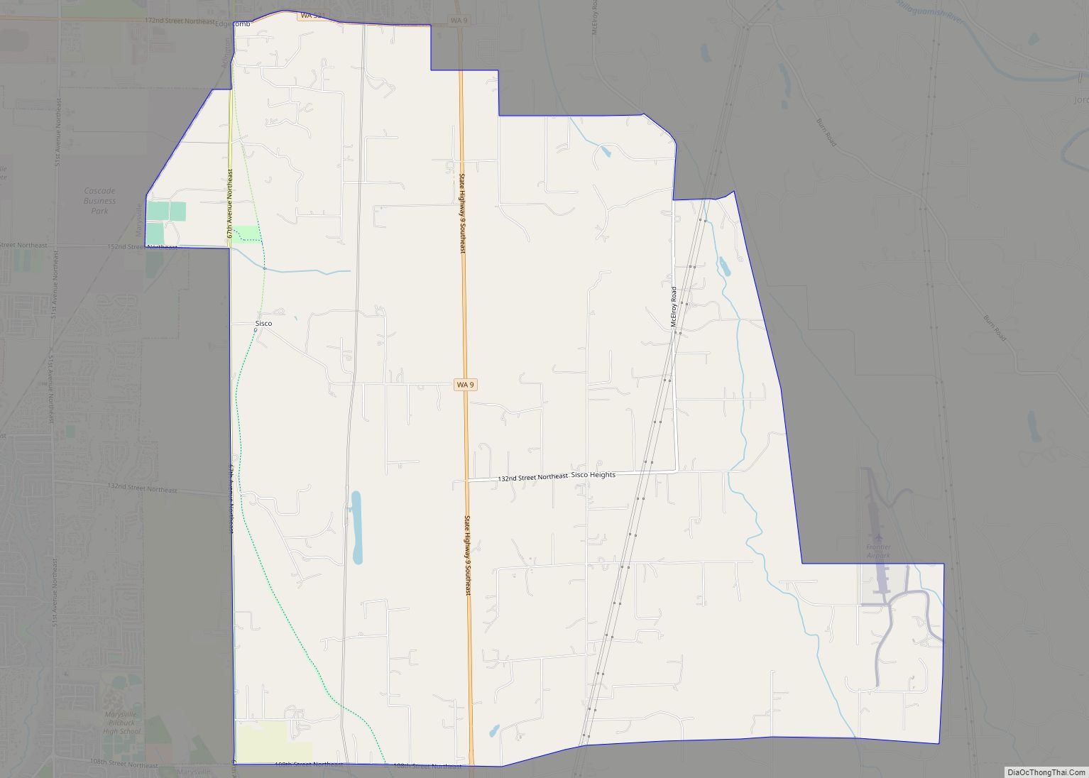 Map of Sisco Heights CDP