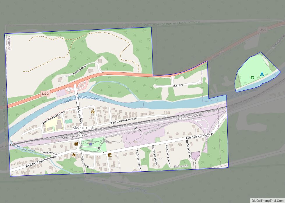Map of Skykomish town