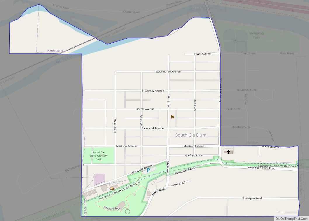 Map of South Cle Elum town