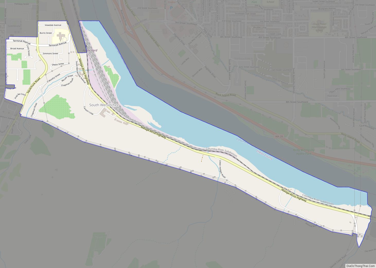 Map of South Wenatchee CDP