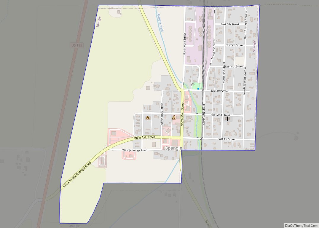 Map of Spangle city