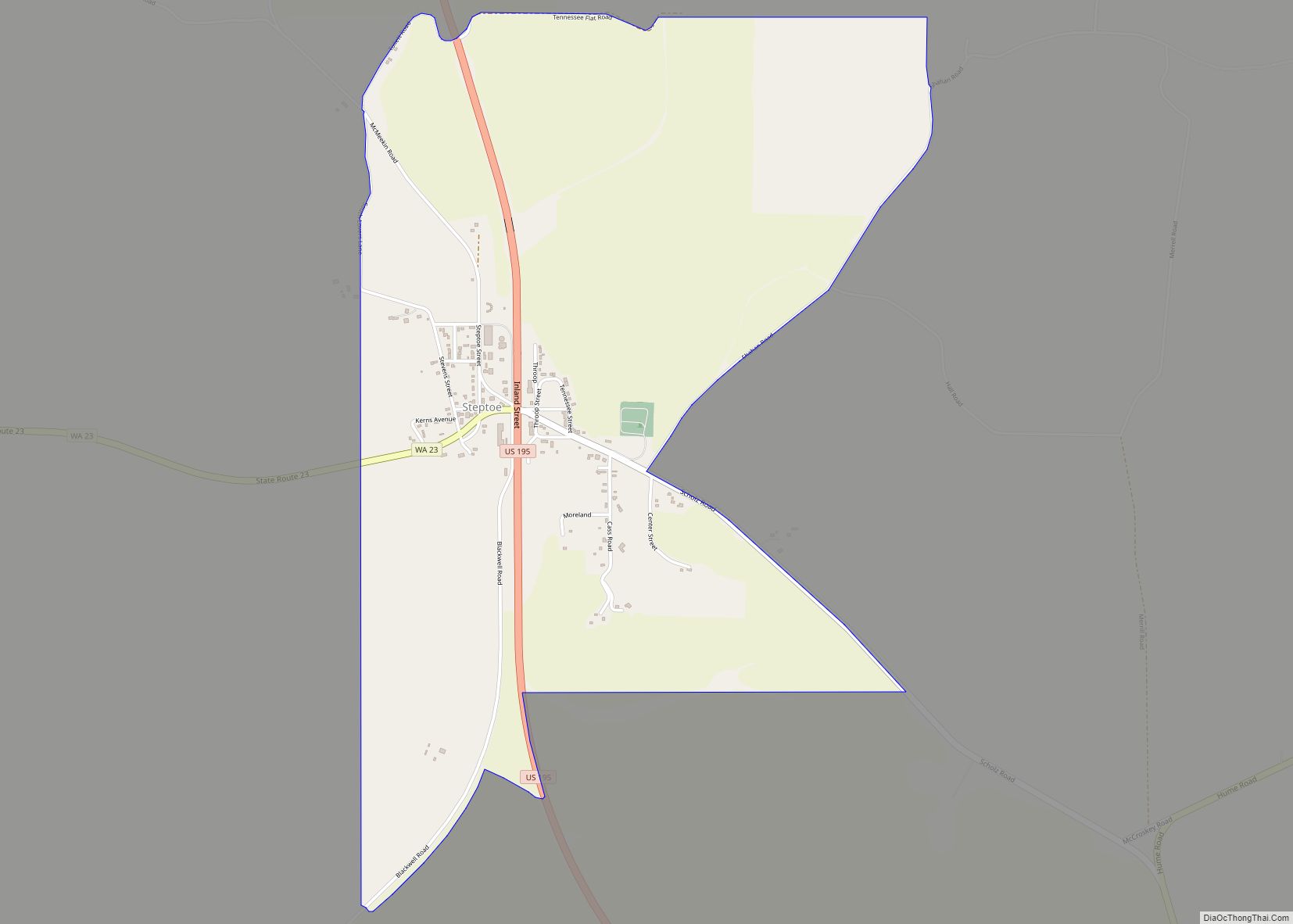 Map of Steptoe CDP