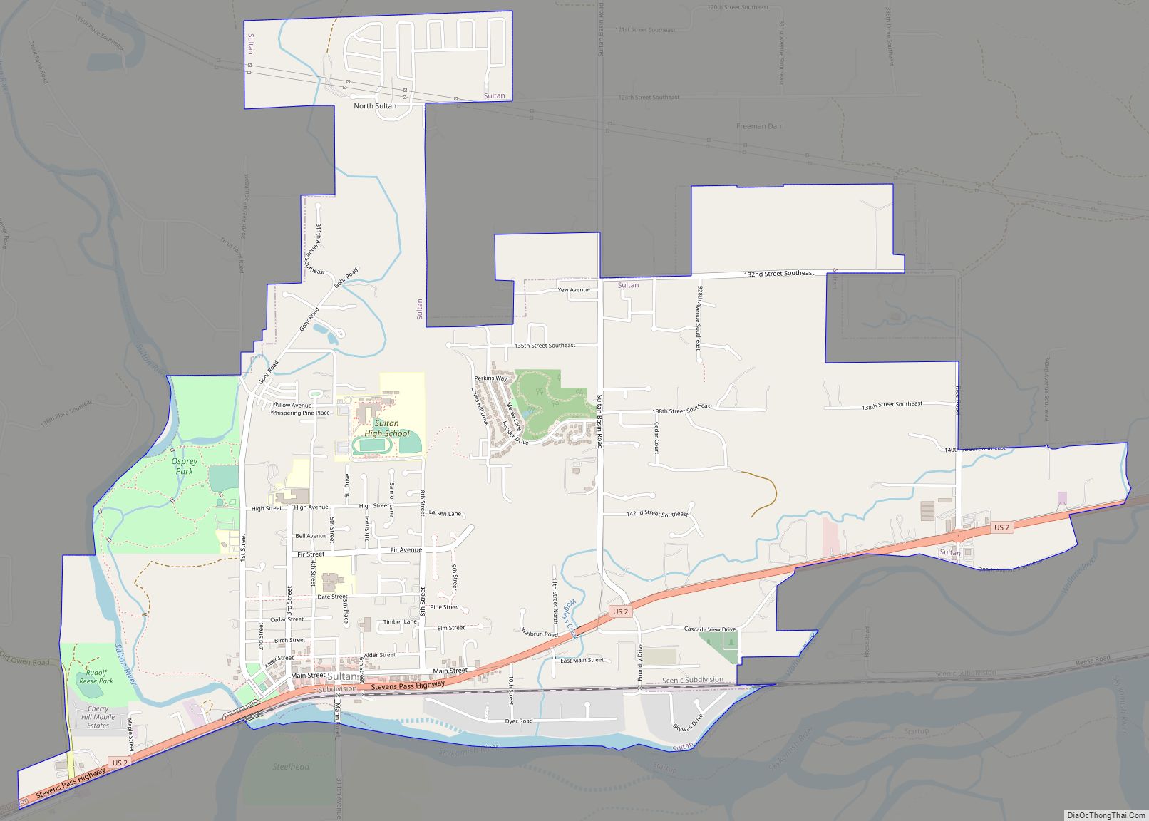 Map of Sultan city