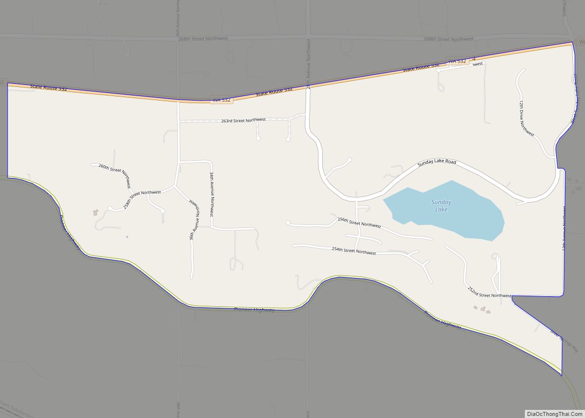 Map of Sunday Lake CDP