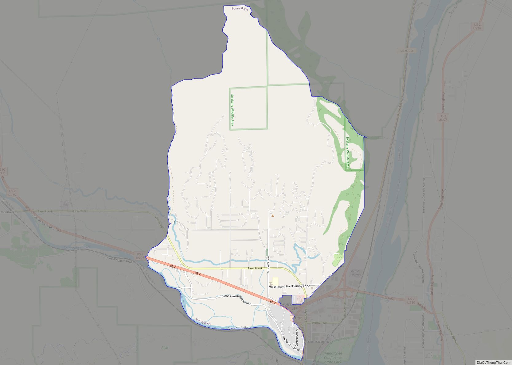 Map of Sunnyslope CDP