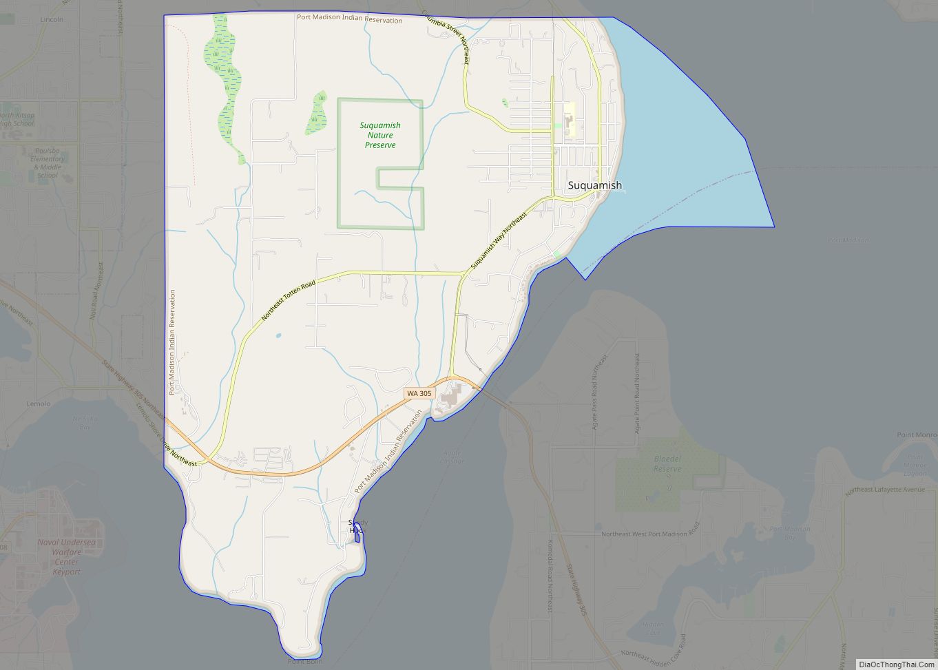Map of Suquamish CDP