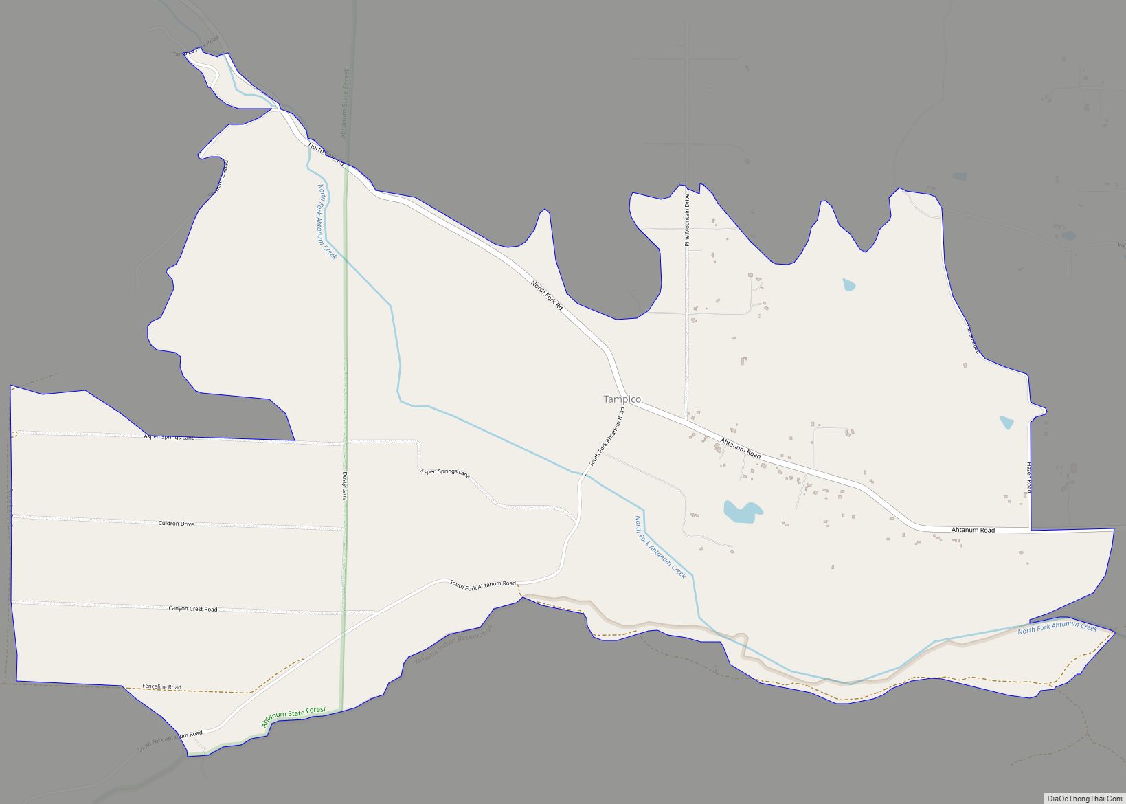 Map of Tampico CDP, Washington