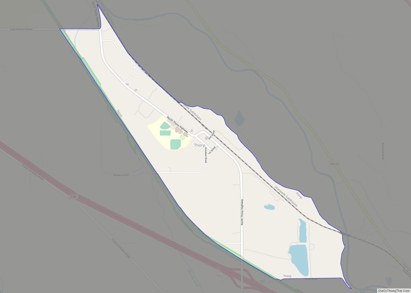Map of Thorp CDP