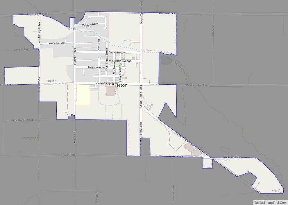 Map of Tieton city